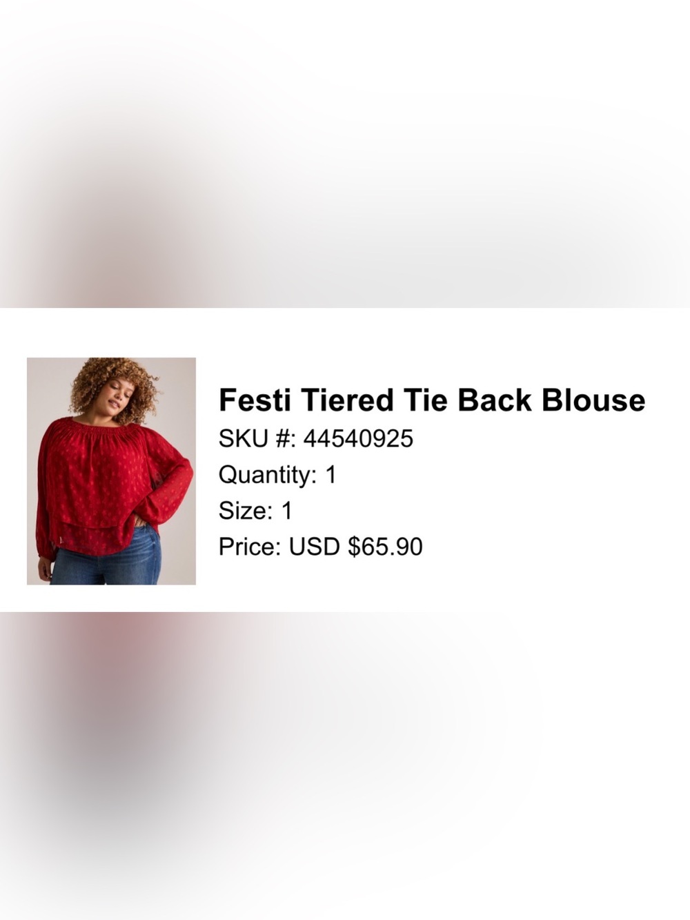 Torrid NWT Festi Tiered Tie Back Blouse plus size 1X 14/16 - Picture 7 of 16